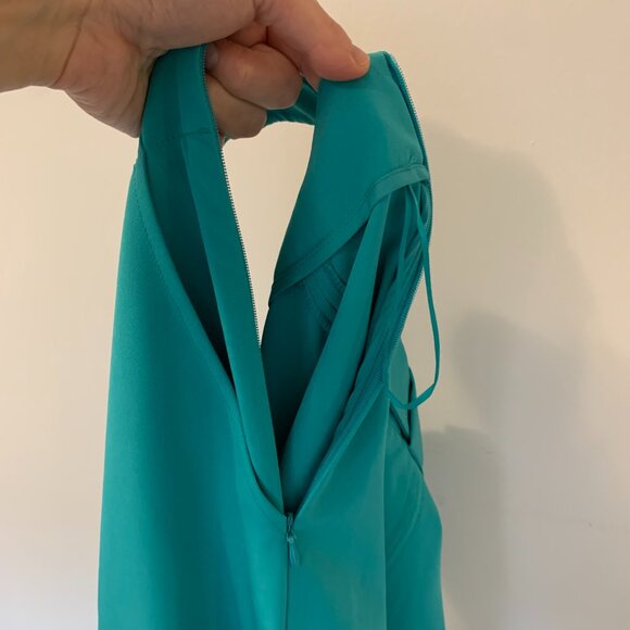 Teal wide leg dressy pants with belt and pockets! French Connection size 4 - Picture 8 of 8